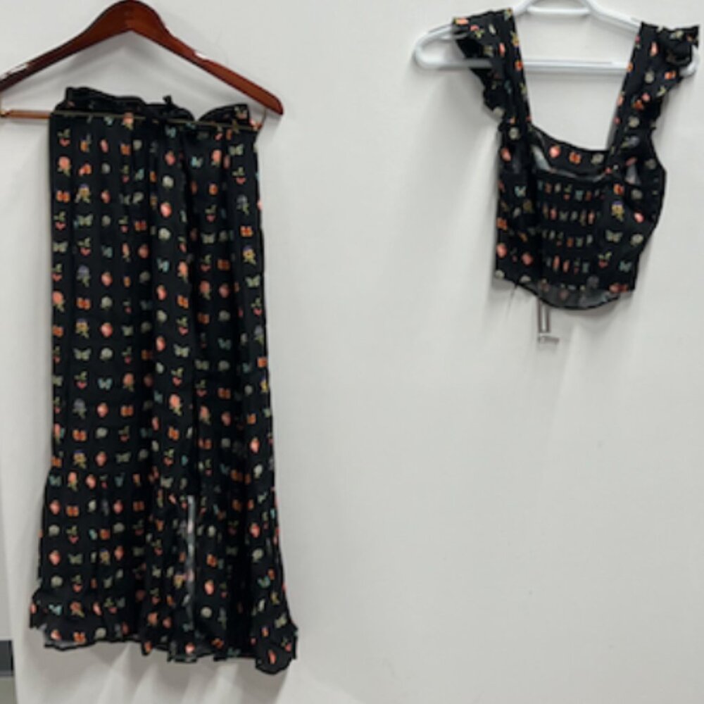 PAIGE Naya Skirt and Top in Black Size S